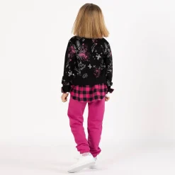 Camicia oversize a quadri per bambina