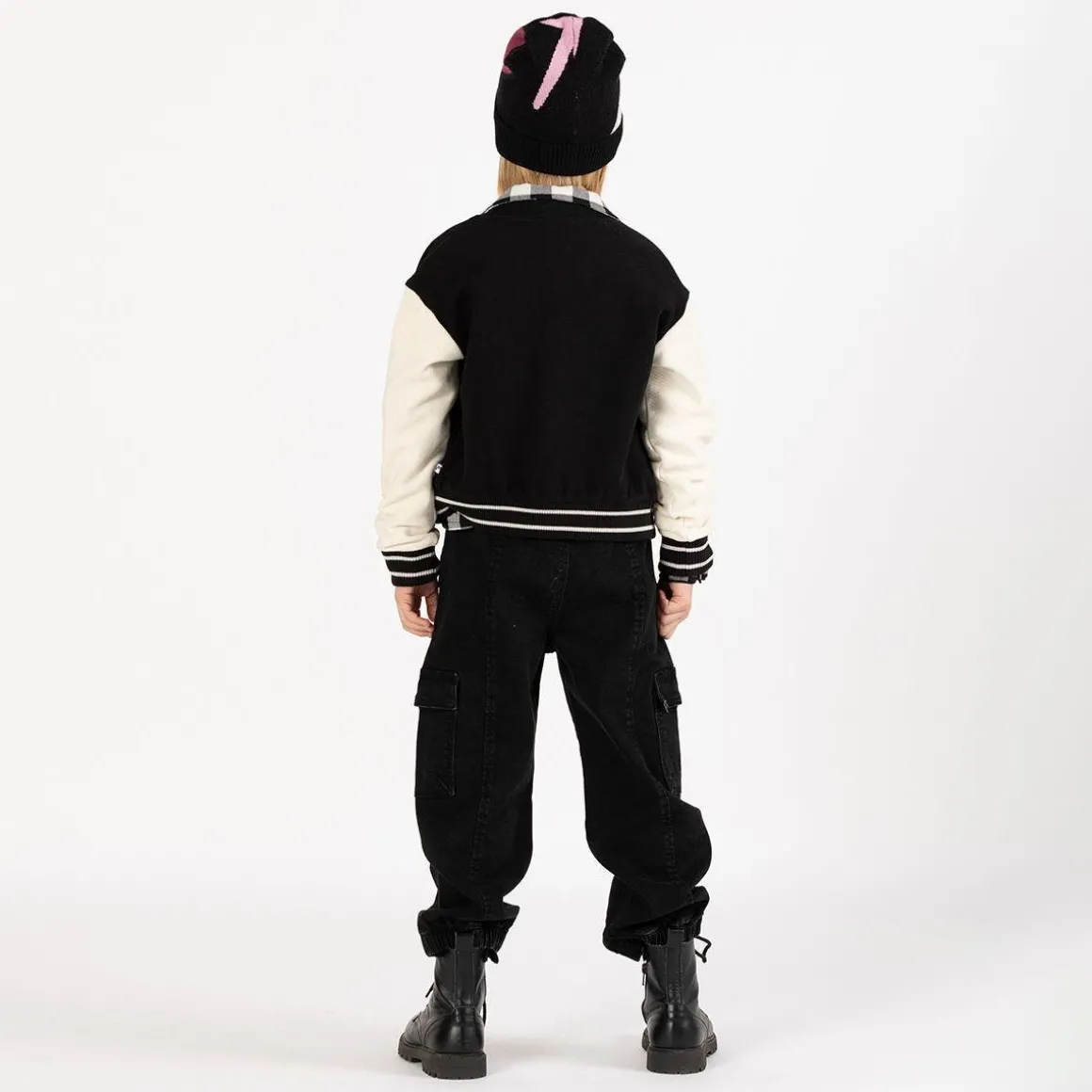 Camicia oversize a quadri per bambina