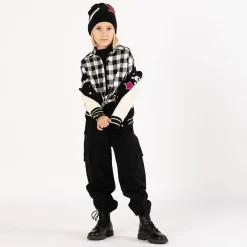 Camicia oversize a quadri per bambina