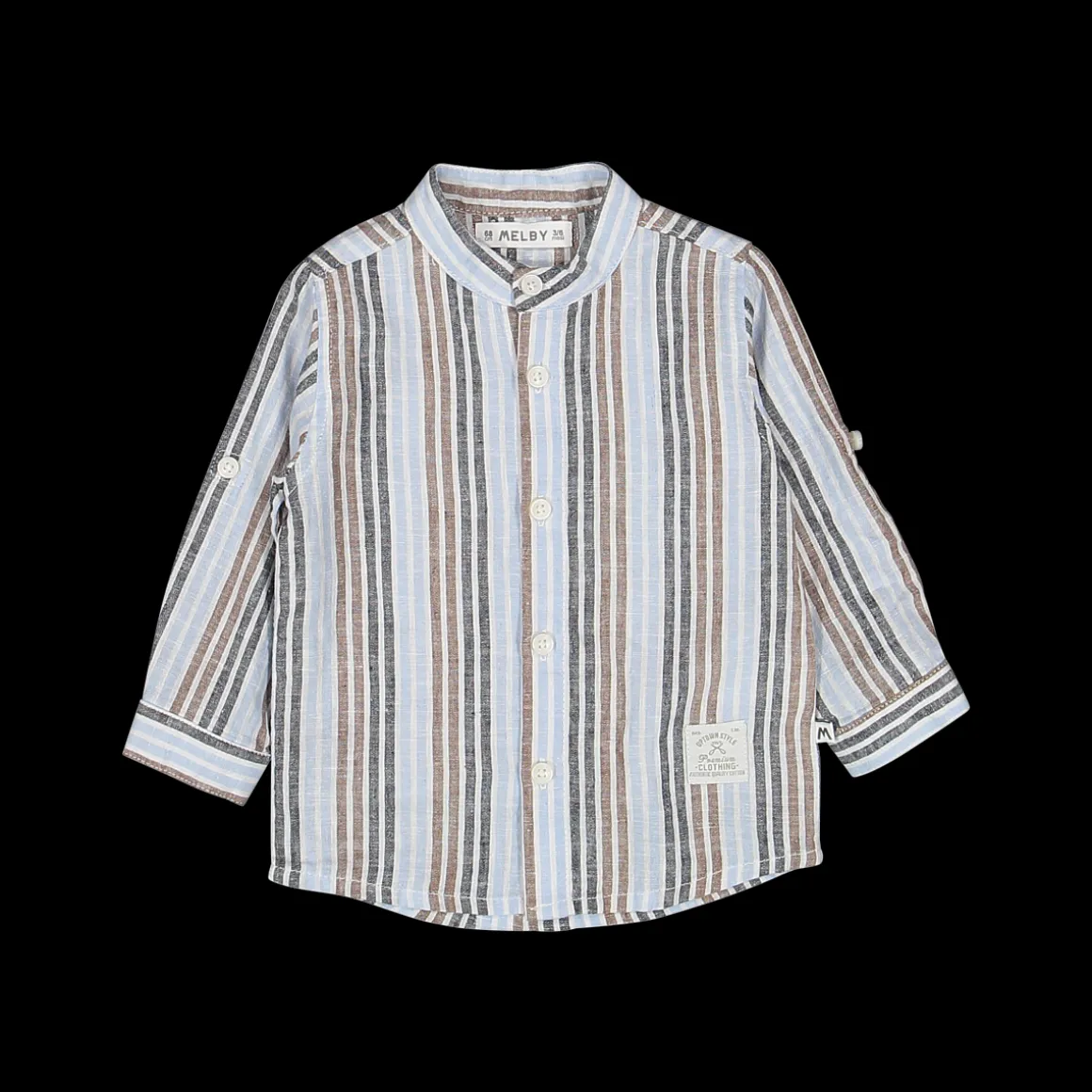 Camicia rigata in misto lino per bambino