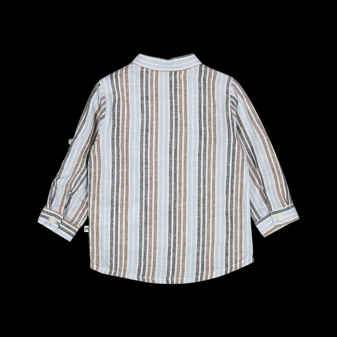 Camicia rigata in misto lino per neonato