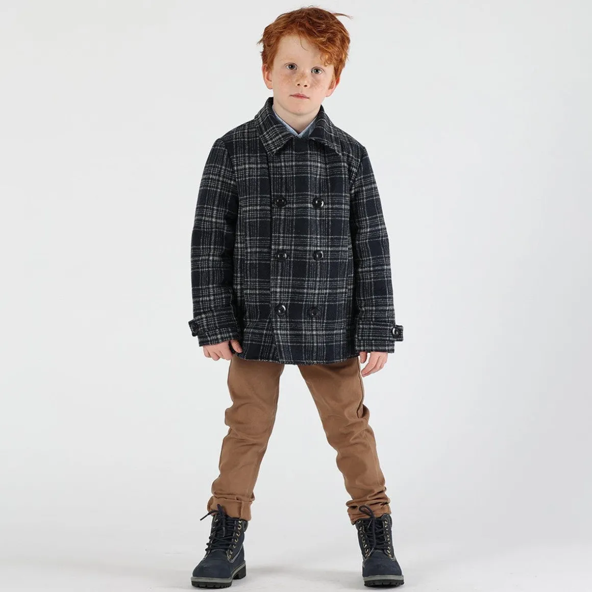 Cappotto a quadri per bambino