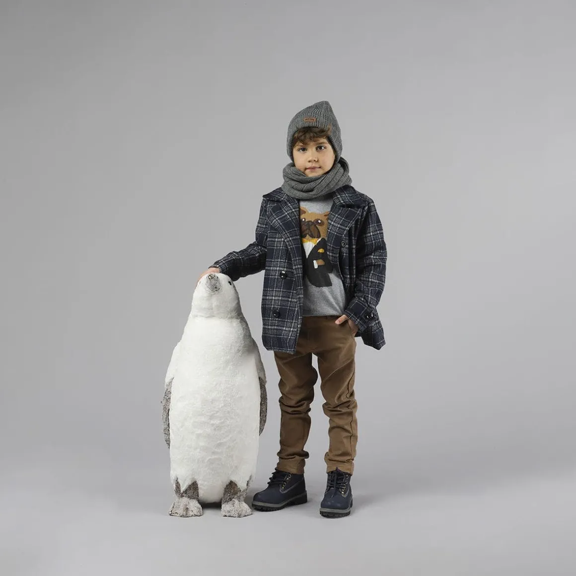 Cappotto a quadri per bambino
