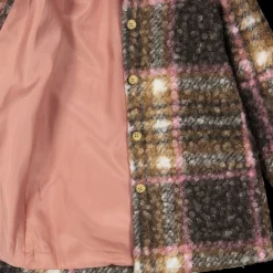 Cappotto in ricciolino quadri bambina