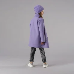 Cappotto tinta unita per bambina