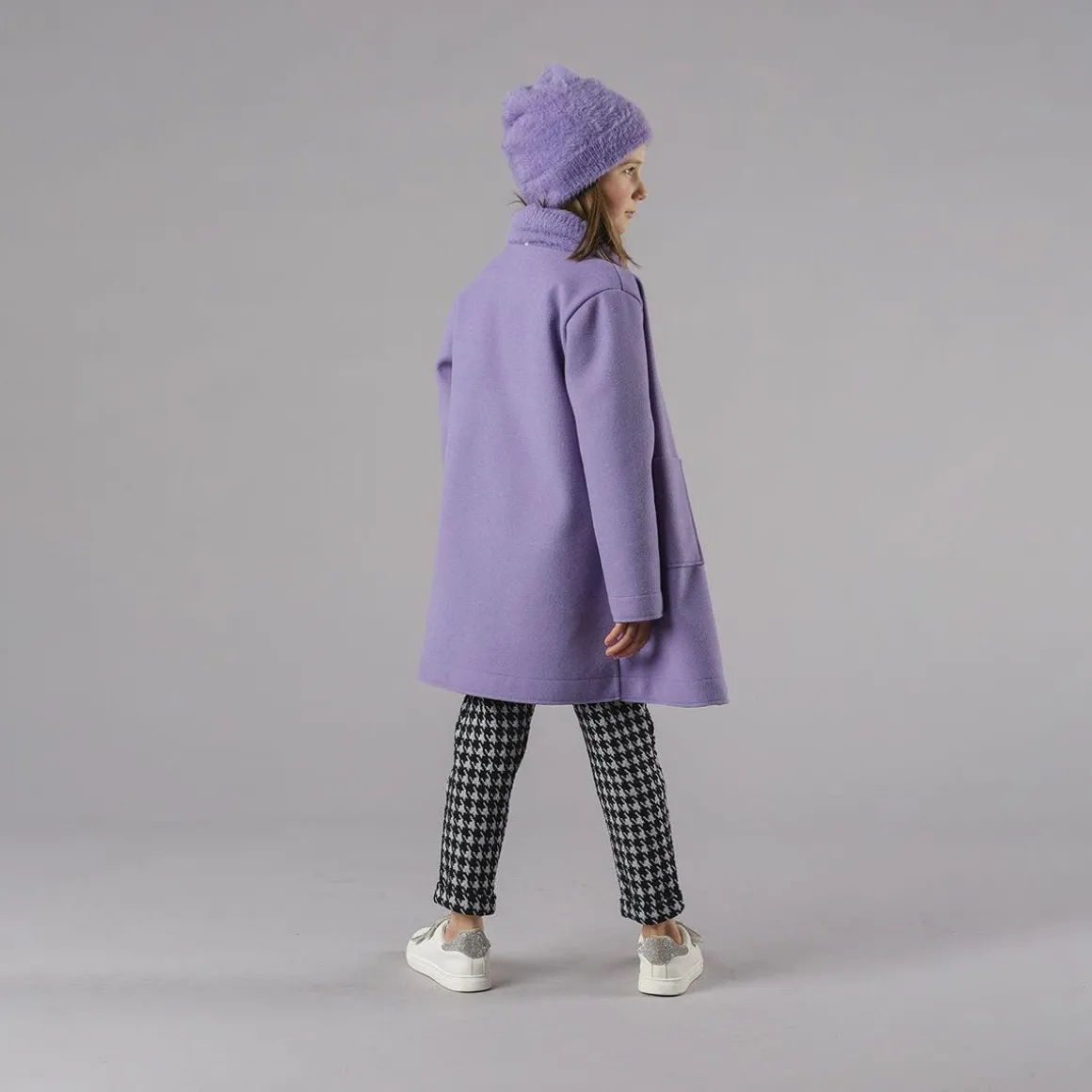 Cappotto tinta unita per bambina