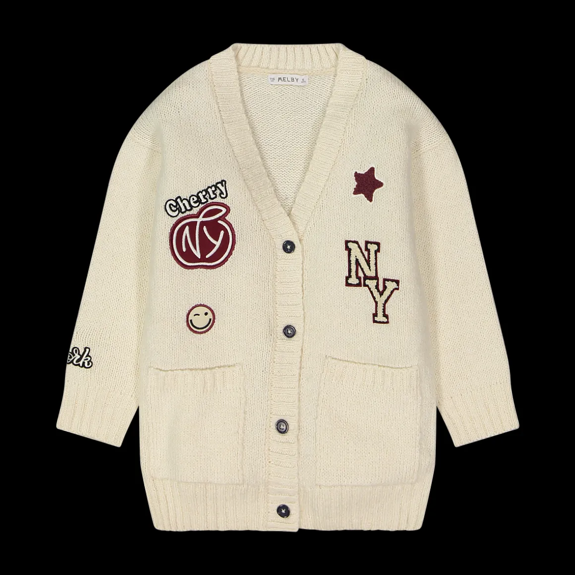 Cardigan con patch per ragazza