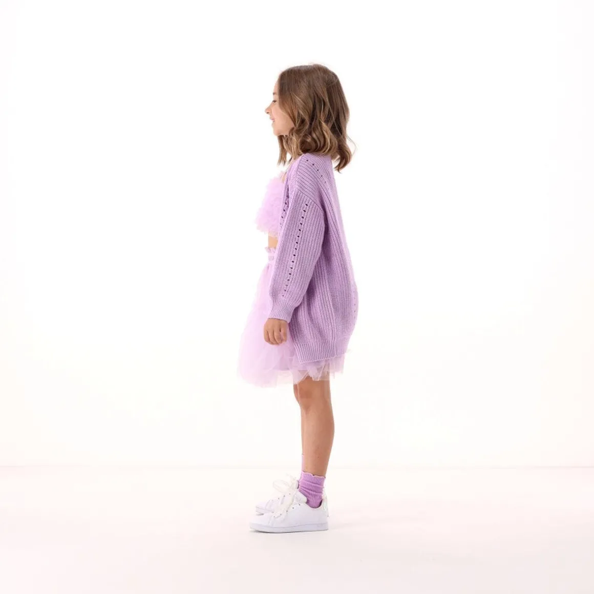 Cardigan con vestibilità oversize per bambina