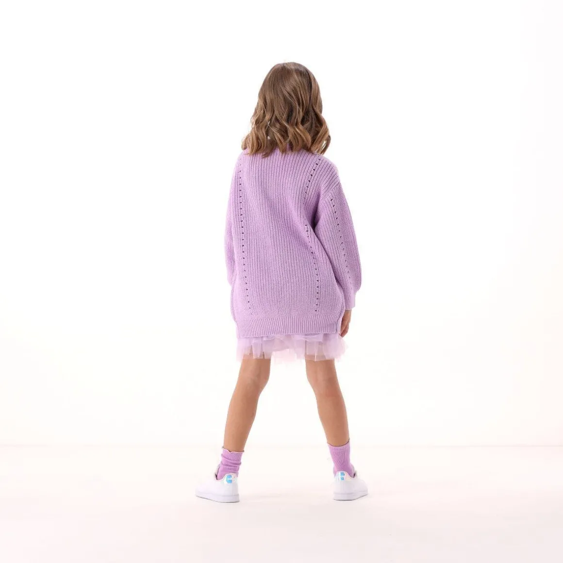 Cardigan con vestibilità oversize per bambina