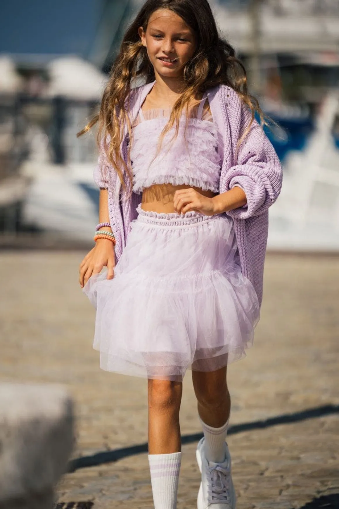 Cardigan con vestibilità oversize per bambina
