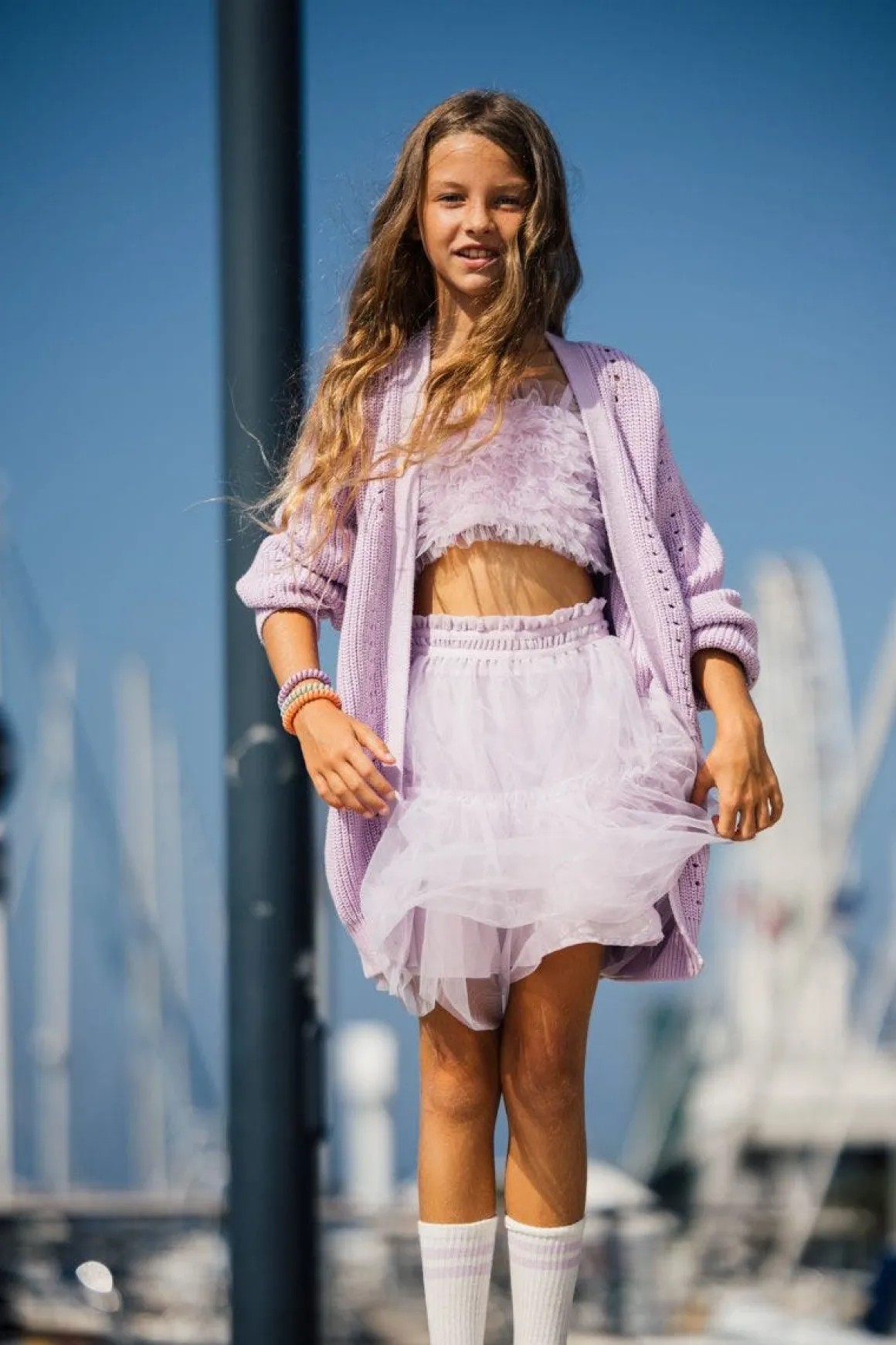 Cardigan con vestibilità oversize per bambina