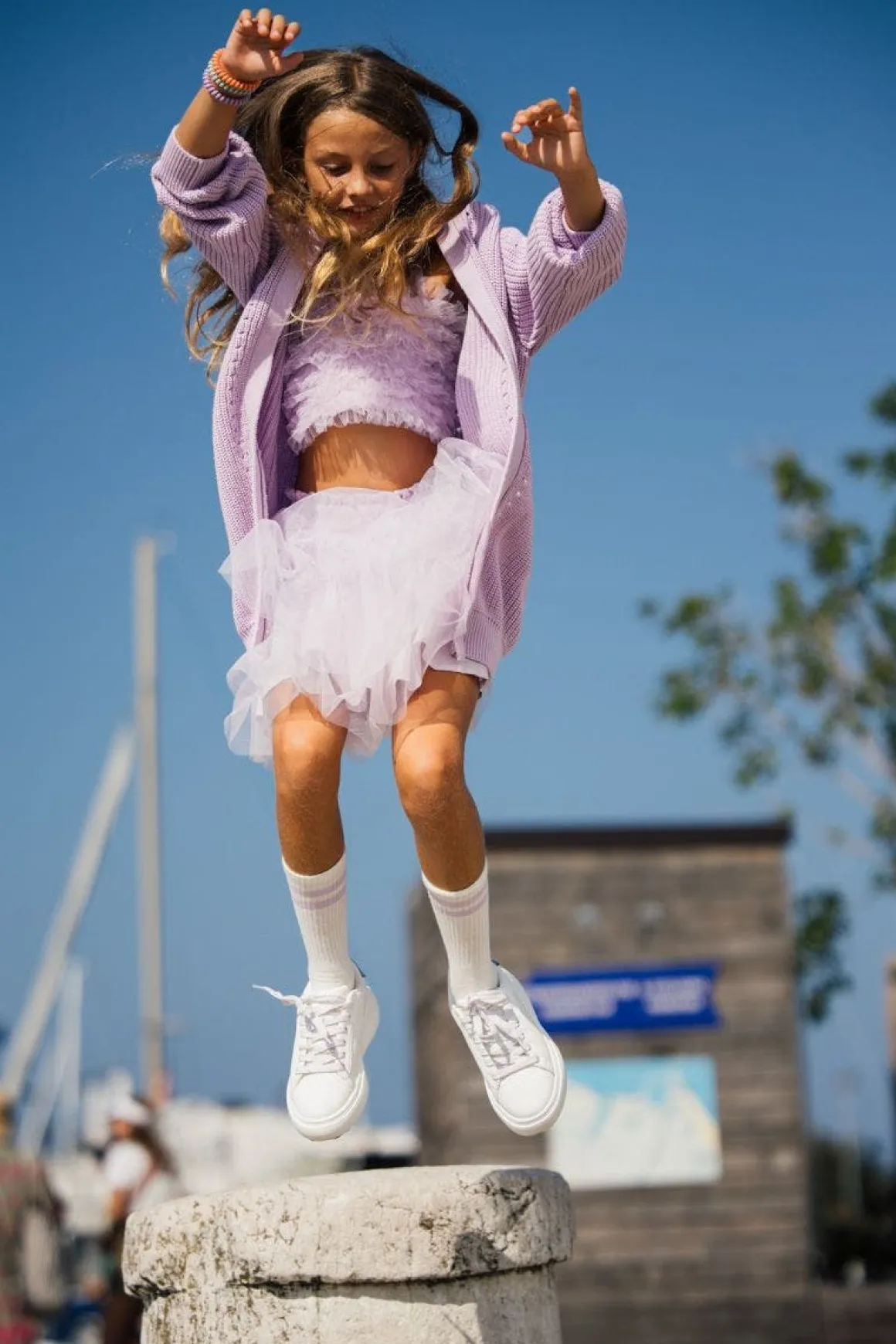 Cardigan con vestibilità oversize per bambina