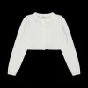 Cardigan da bambina in cotone con lurex