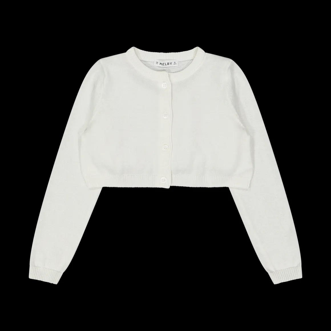 Cardigan da bambina in cotone con lurex