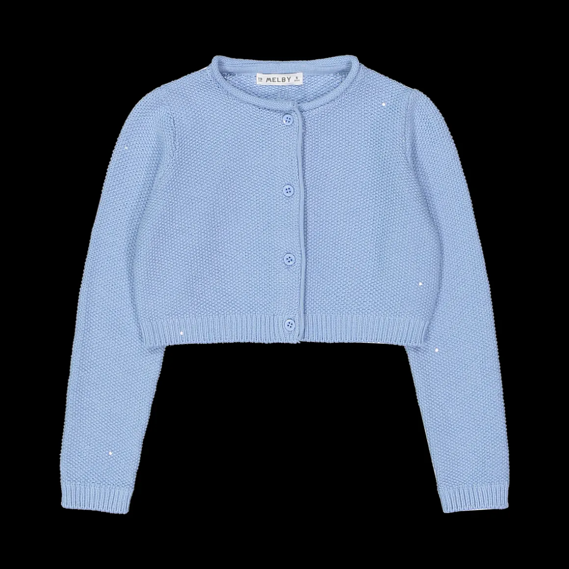 Cardigan da bambina in cotone con paillettes