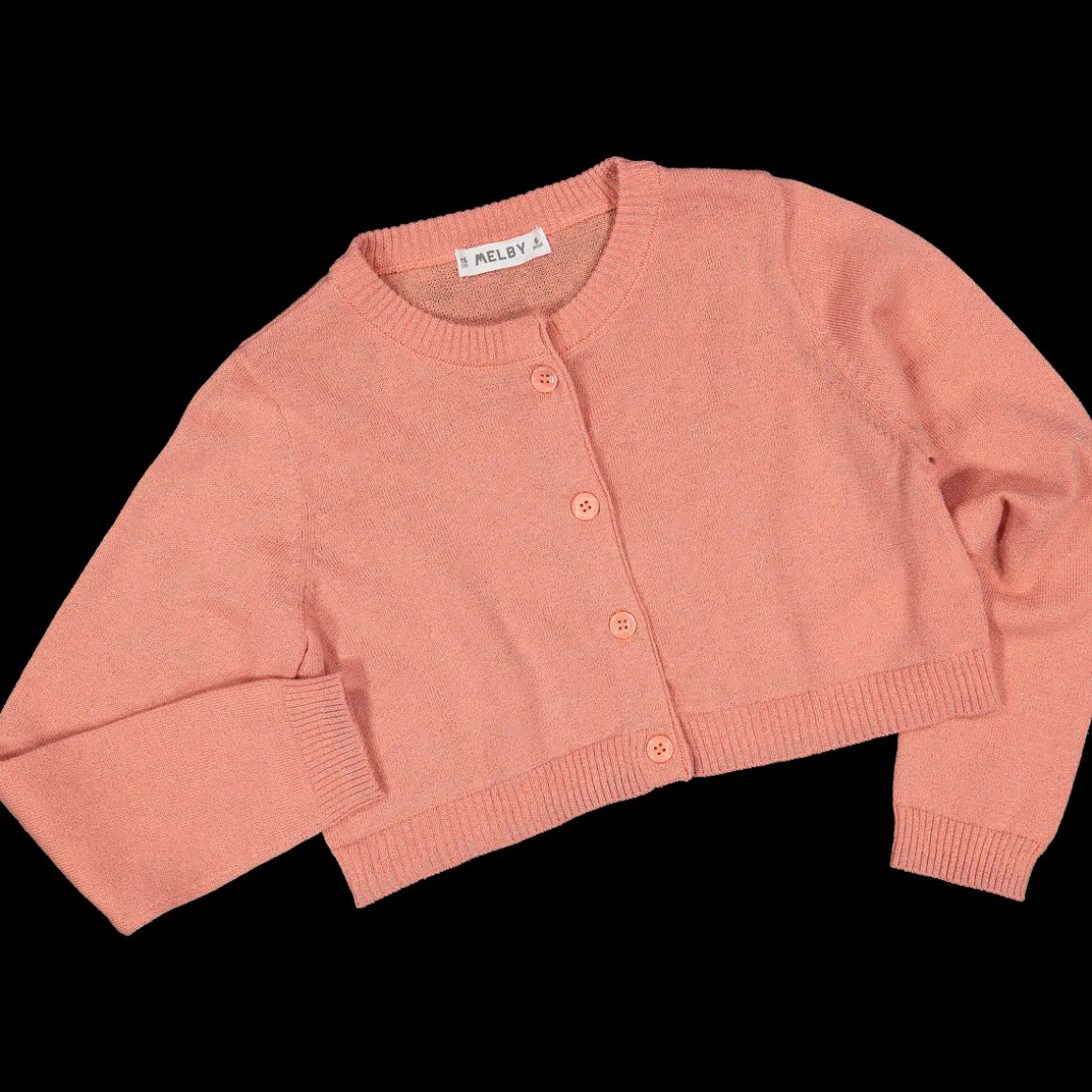 Cardigan da bambina in cotone con lurex