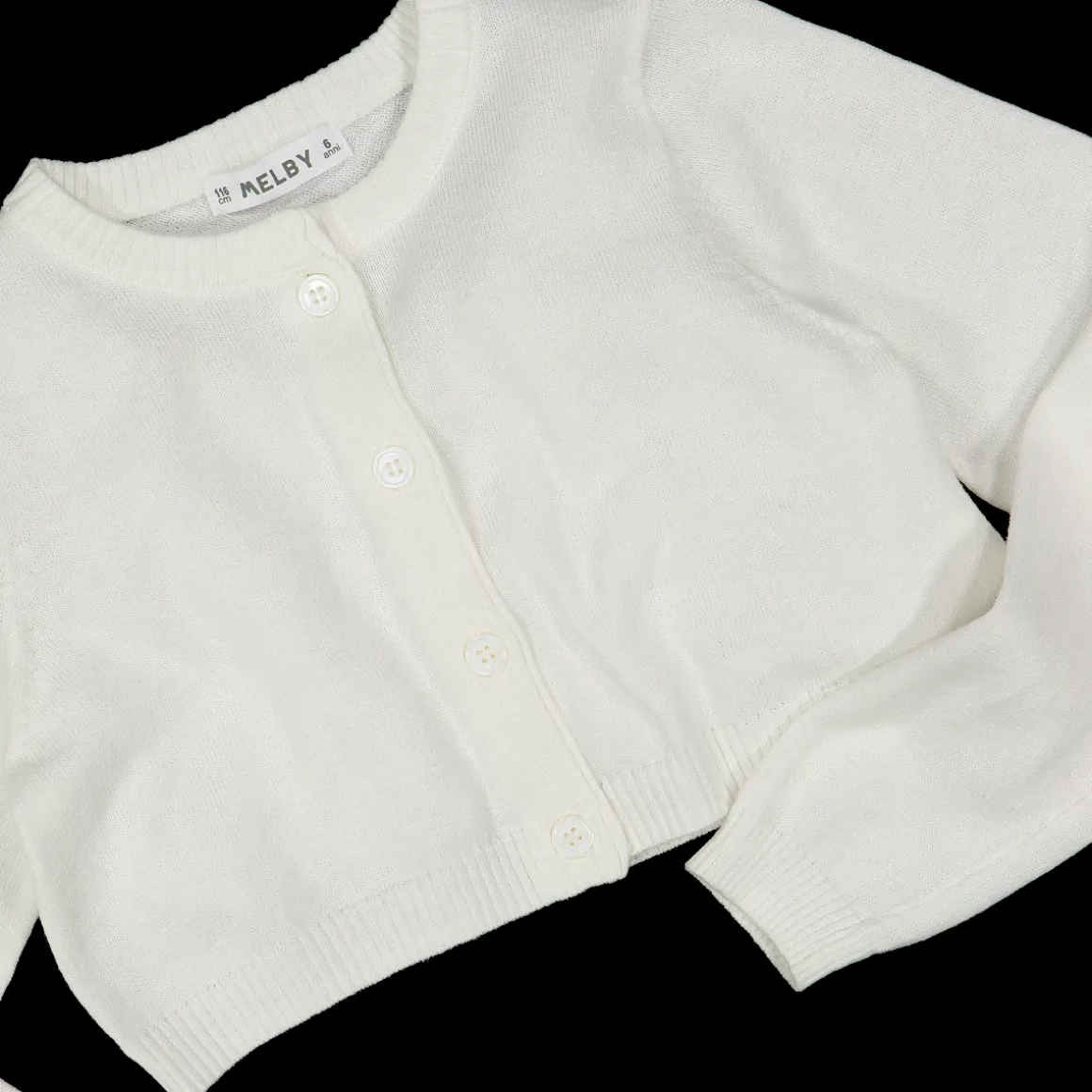Cardigan da bambina in cotone con lurex