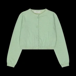Cardigan da bambina in cotone con lurex