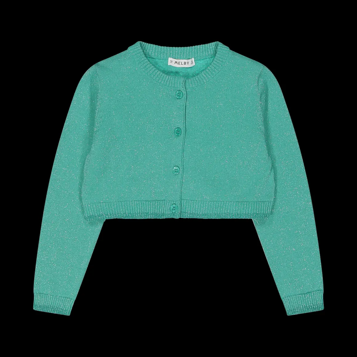 Cardigan da bambina in cotone con lurex
