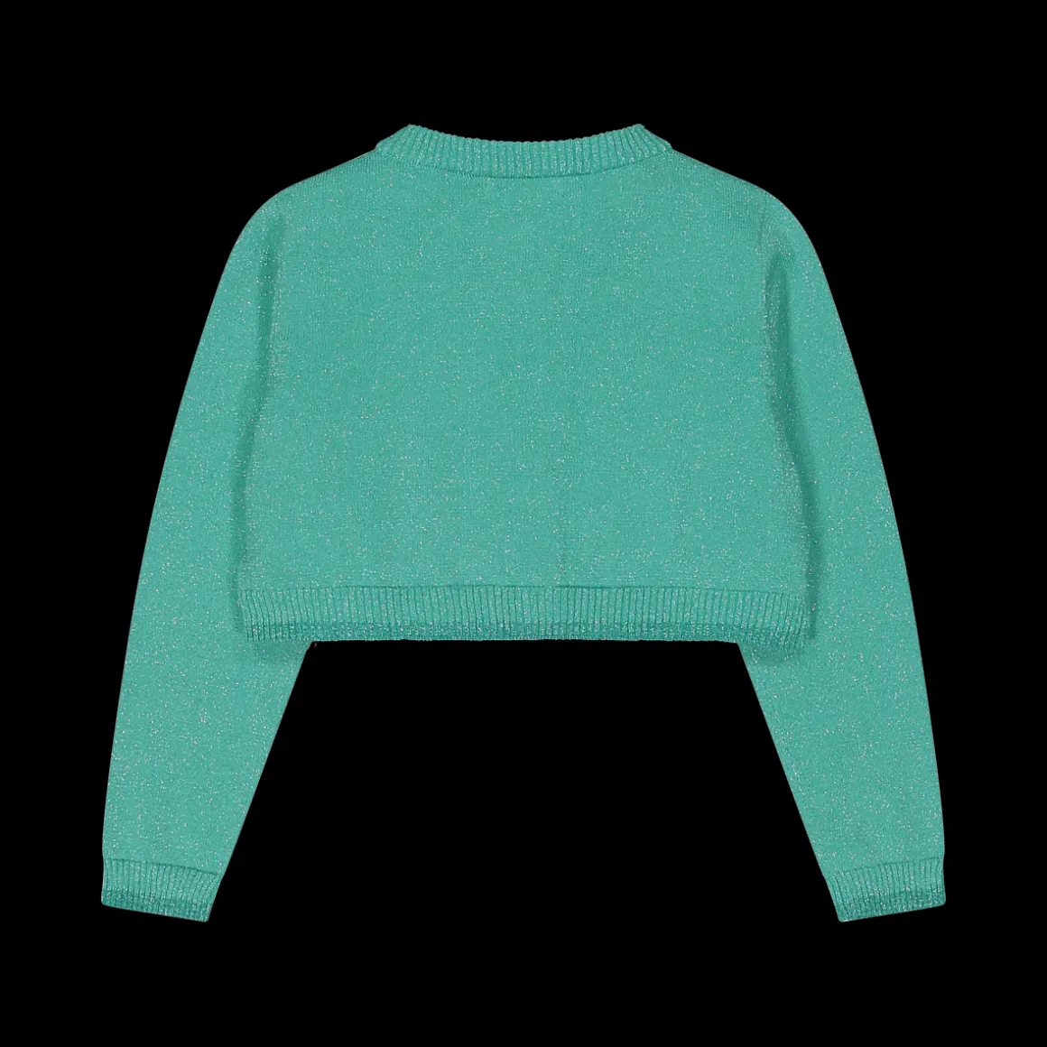 Cardigan da bambina in cotone con lurex