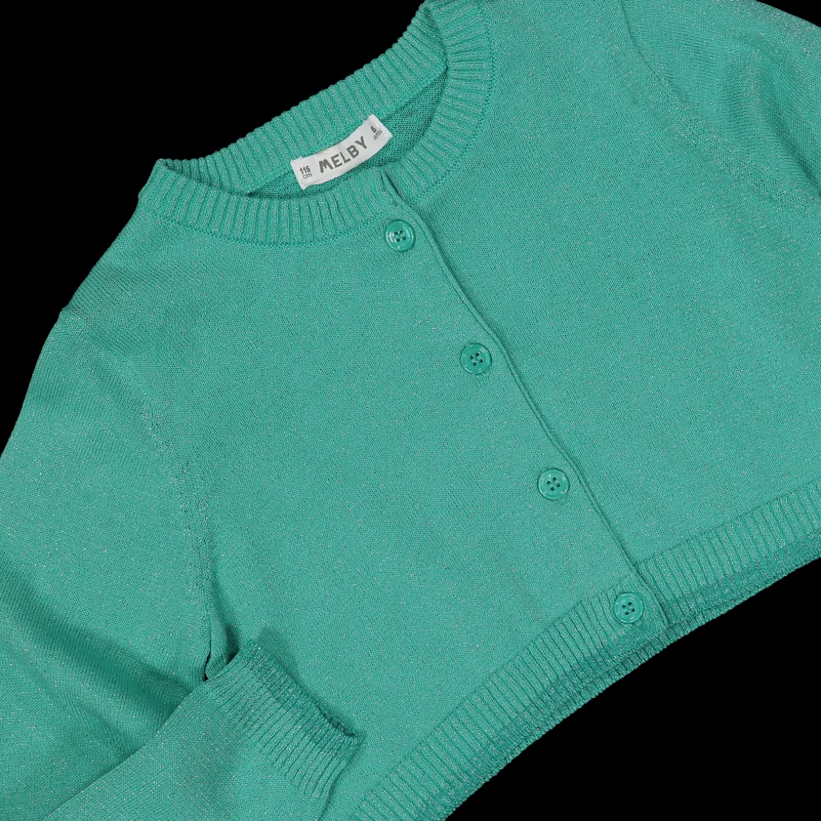 Cardigan da bambina in cotone con lurex