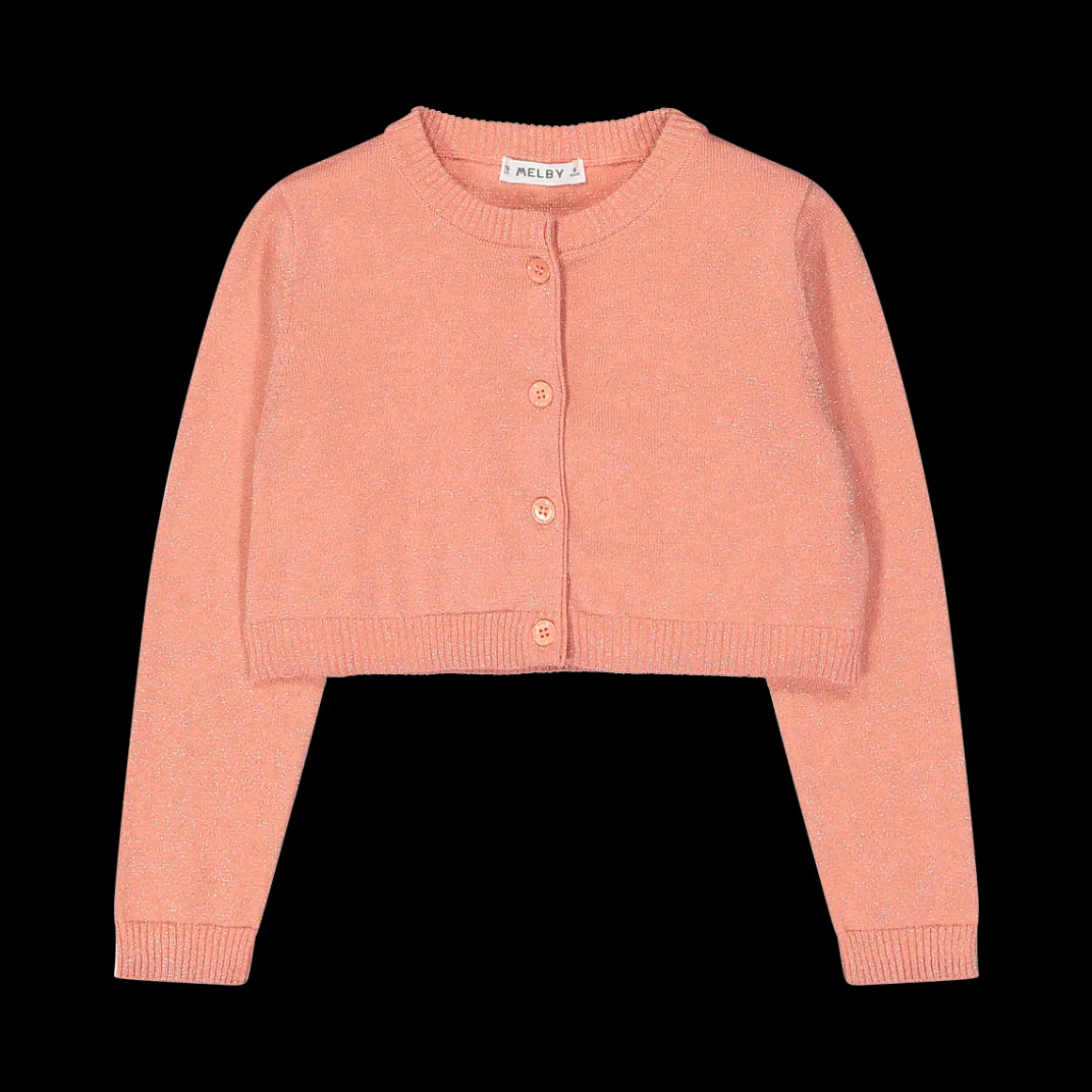 Cardigan da bambina in cotone con lurex