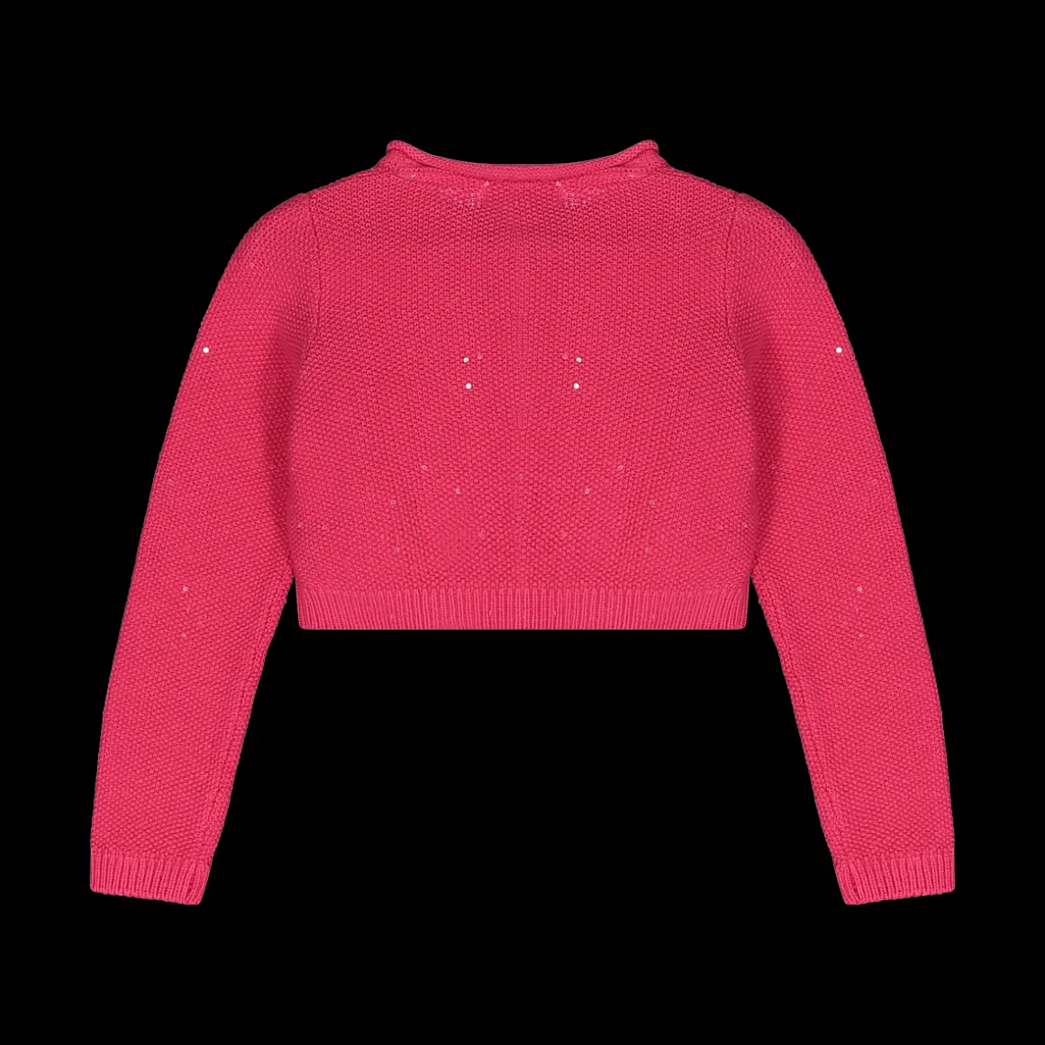 Cardigan da bambina in cotone con paillettes