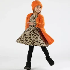 Cardigan in tessuto furry bambina