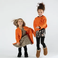 Cardigan in tessuto furry bambina