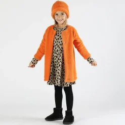 Cardigan in tessuto furry bambina