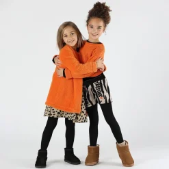 Cardigan in tessuto furry bambina