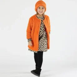 Cardigan in tessuto furry bambina