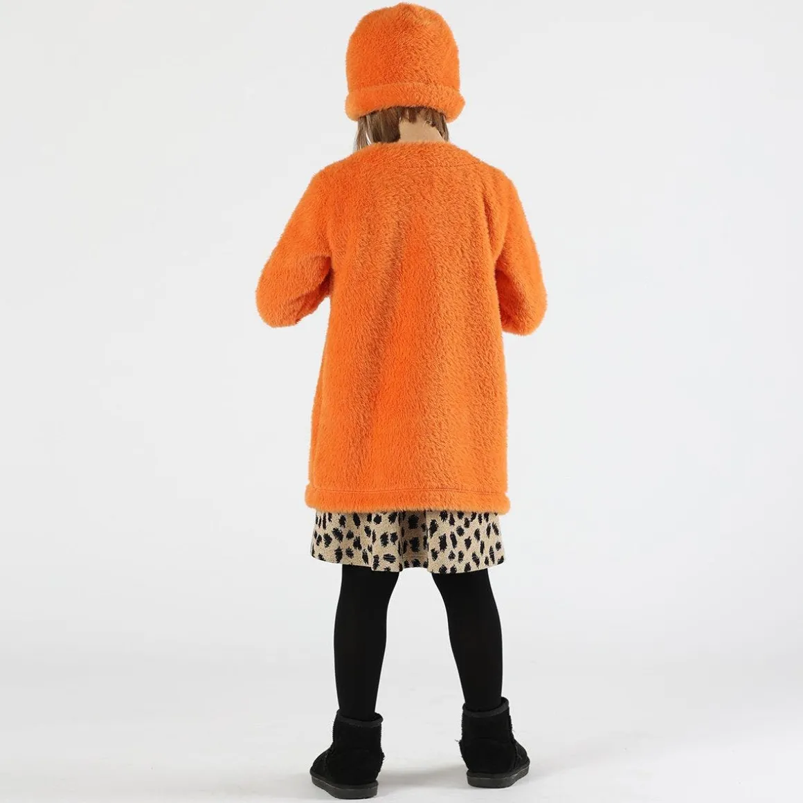 Cardigan in tessuto furry bambina