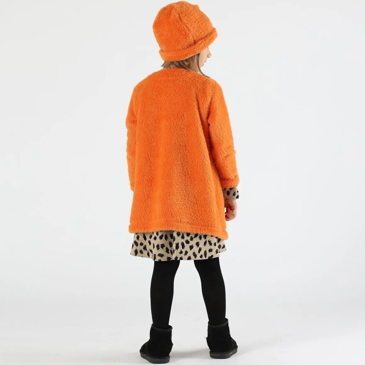 Cardigan in tessuto furry bambina