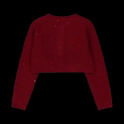 Cardigan in tricot con paillettes per bambina