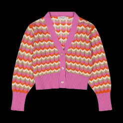 Cardigan in tricot rigato per bambina