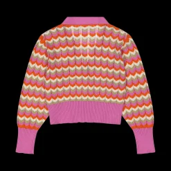 Cardigan in tricot rigato per bambina