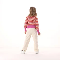 Cardigan in tricot rigato per bambina