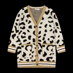 Cardigan lungo da bambina in tricot
