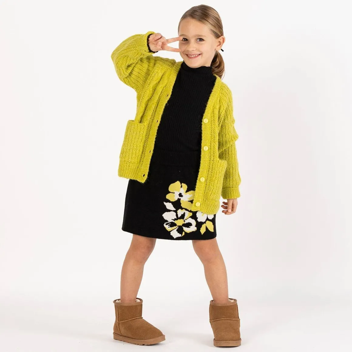 Cardigan misto lana per ragazza