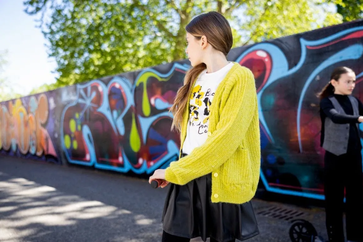 Cardigan misto lana per ragazza