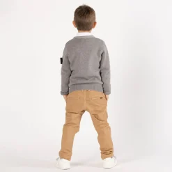 Cardigan tricot con trecce per ragazzo