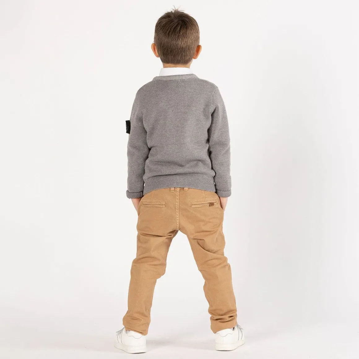 Cardigan tricot con trecce per ragazzo