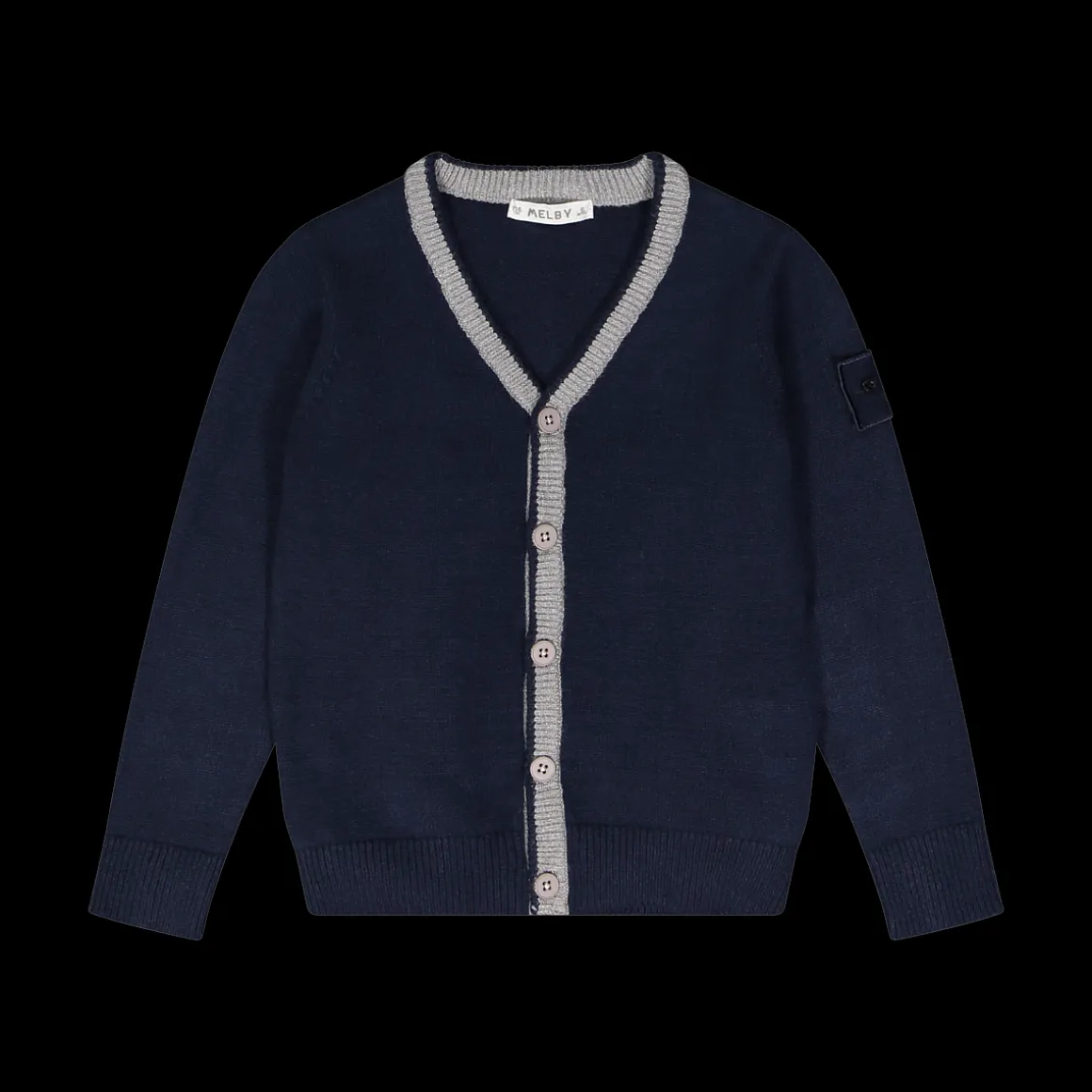 Cardigan tricot con trecce per ragazzo