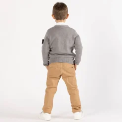 Cardigan tricot con trecce per ragazzo
