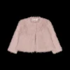 Cardigan tricot effetto pelliccia da bambina