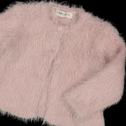 Cardigan tricot effetto pelliccia da bambina