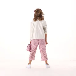 Chiodo in ecopelle con vestibilità over per bambina