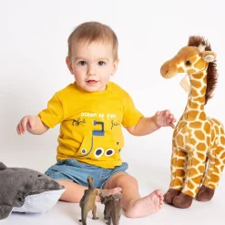 Completino da bambino con pantaloncino rigato