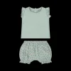 Completino maglia e coulotte in cotone biologico bambina